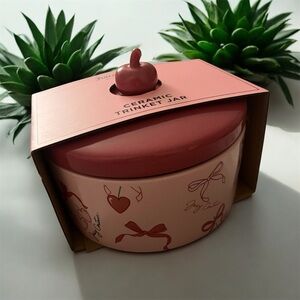 Juicy Couture Ceramic Trinket Jar with Lid - New